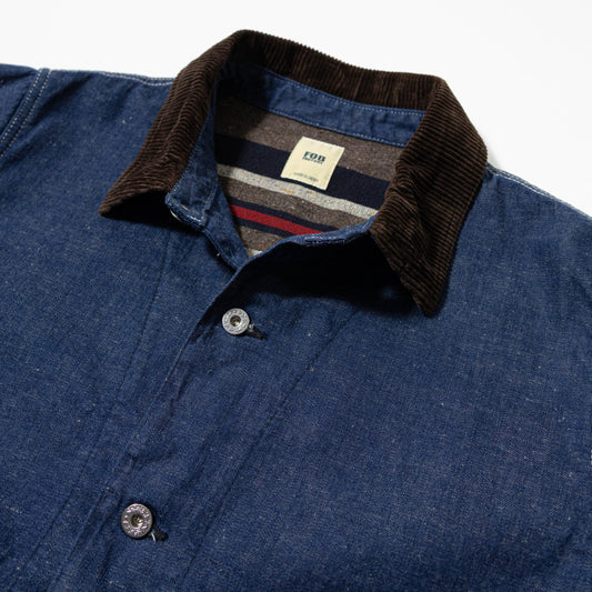 FOB FACTORY F2456 DENIM CHORE JKT BLANKET LINER