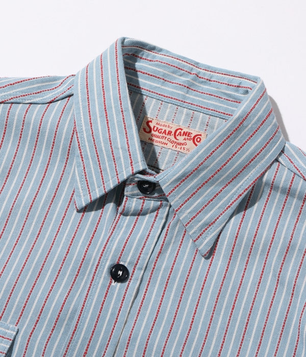 SUGAR CANE シュガーケイン Lot No. SC29146 / DOBBY STRIPE WORK SHIRT (LONG SLEEVE)