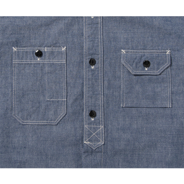 STUDIO D’ARTISAN ダルチザン シャンブレー半袖ワークシャツ【5333A-S】