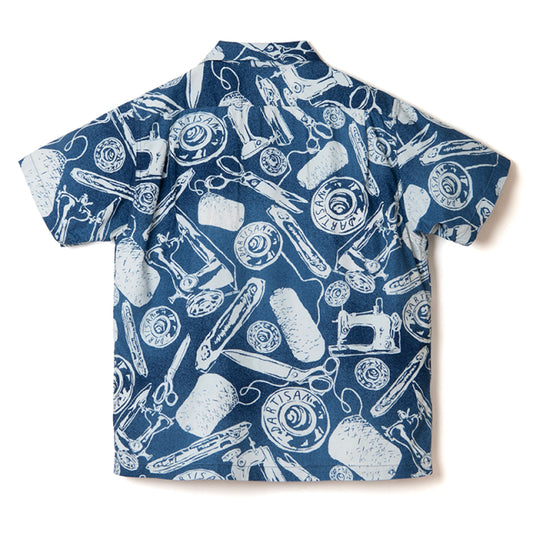 STUDIO D’ARTISAN ダルチザン インディゴ抜染アロハシャツ【5722】