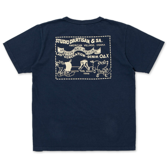 STUDIO D’ARTISAN ダルチザン USAコットンデニムポケットTシャツ【8161A】