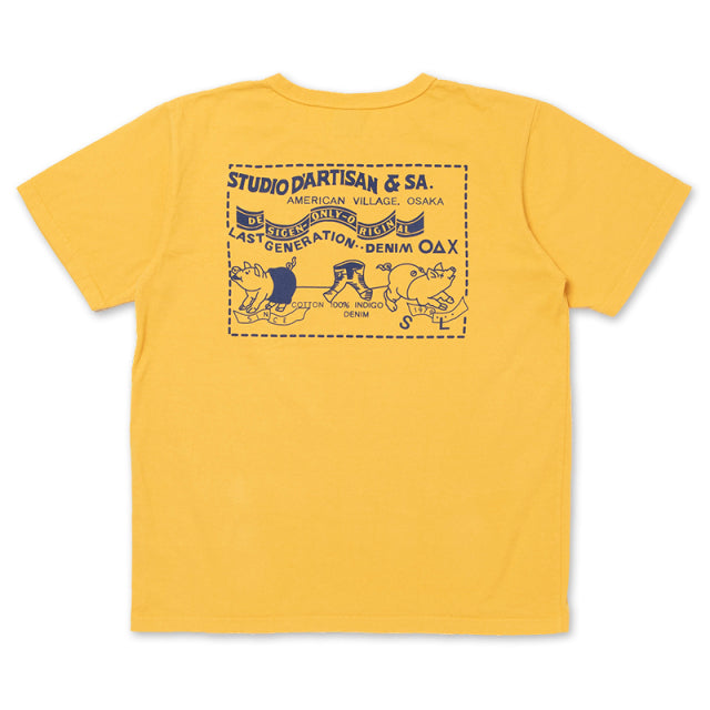 STUDIO D’ARTISAN ダルチザン USAコットンデニムポケットTシャツ【8161A】