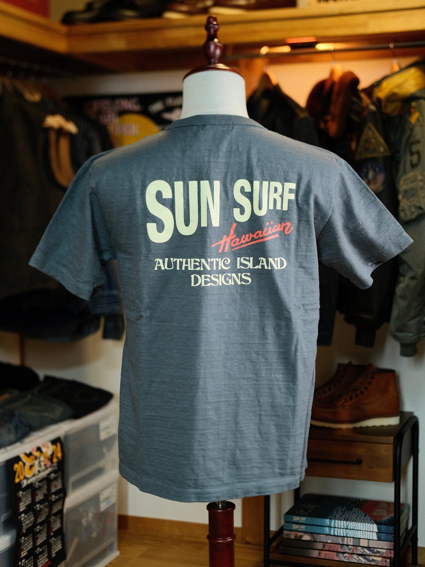 SUN SURF サンサーフ スラブヤーン 半袖 プリント Tシャツ ロゴ SS79378