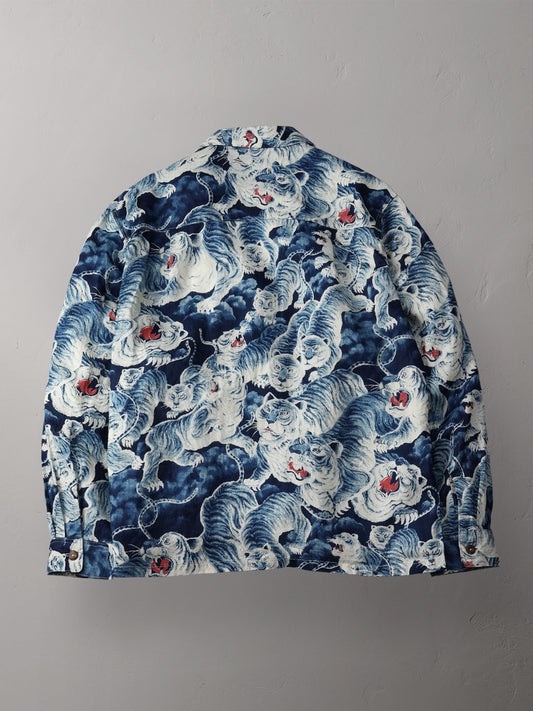 THE FLAT HEAD フラットヘッド リネンシャツ 百虎 FN-SCR-017L