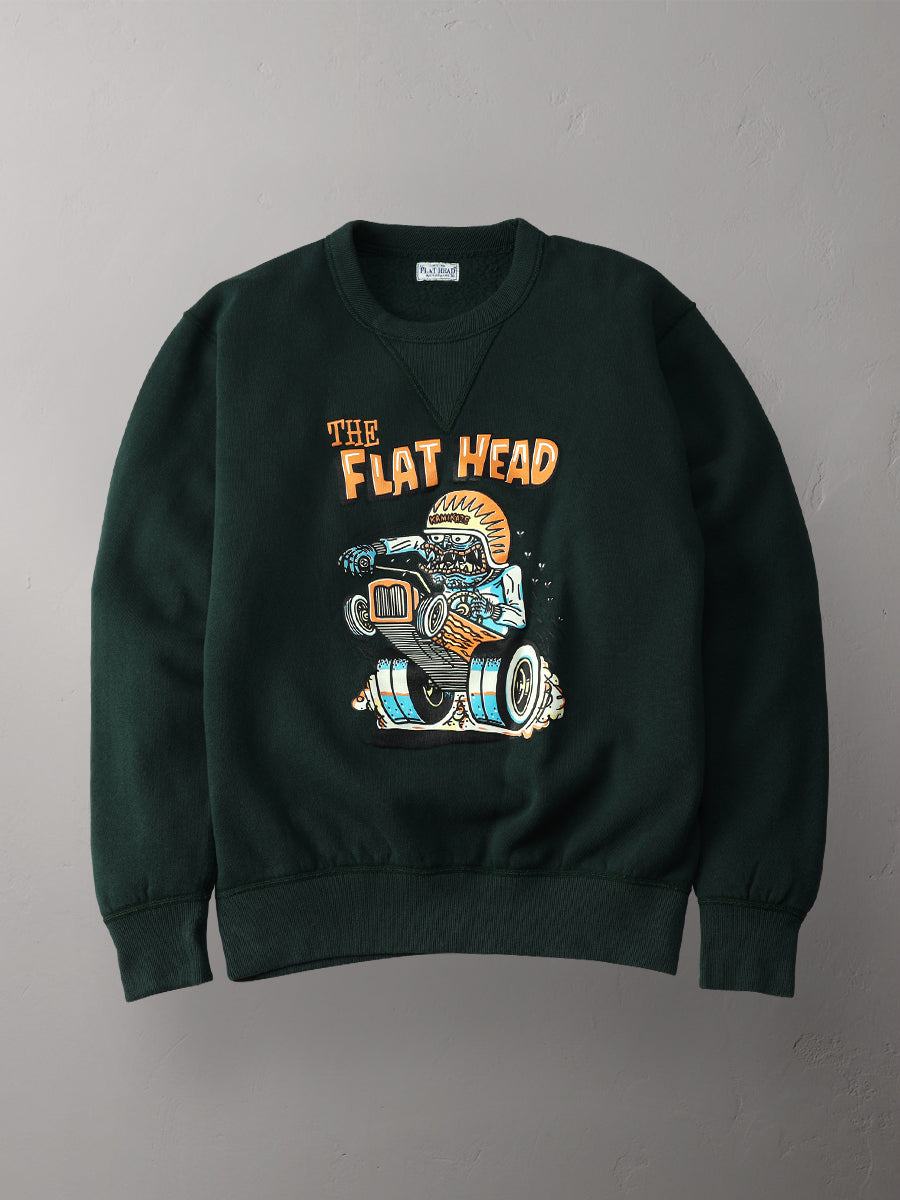 THE FLAT HEAD フラットヘッド クルーネックスウェット 裏起毛 FN-SWC-216