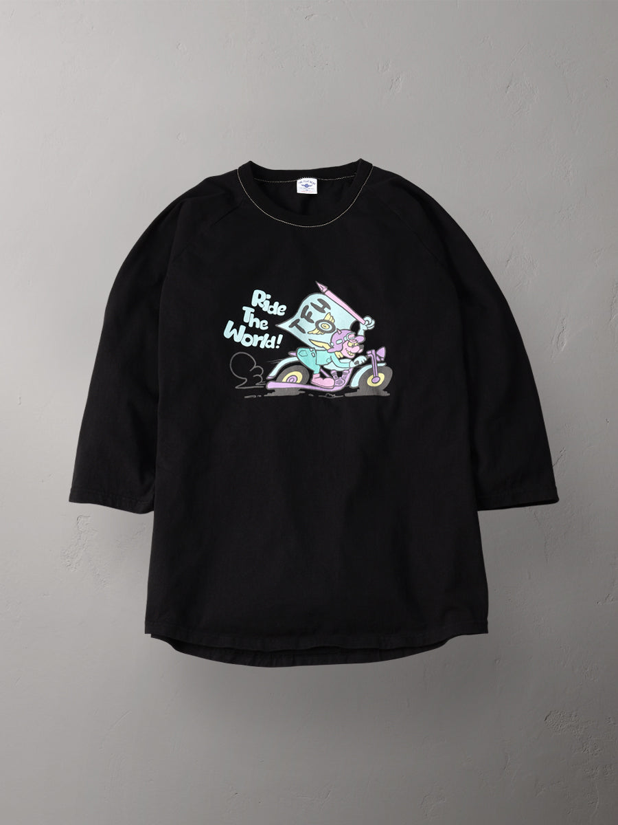 THE FLAT HEAD フラットヘッド ラグラン 七分袖 Tシャツ FN-TSRB-003