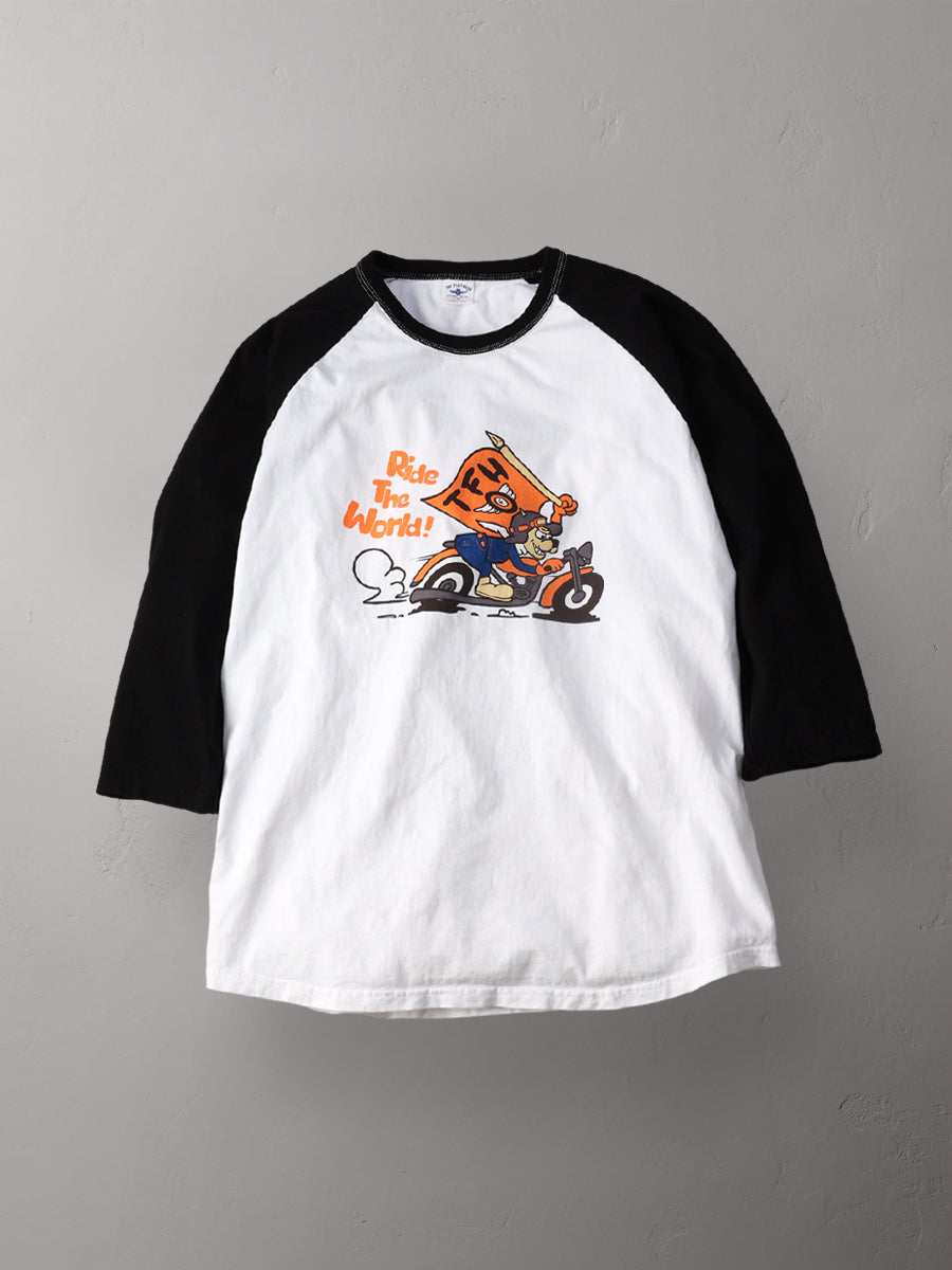 THE FLAT HEAD フラットヘッド ラグラン 七分袖 Tシャツ FN-TSRB-003