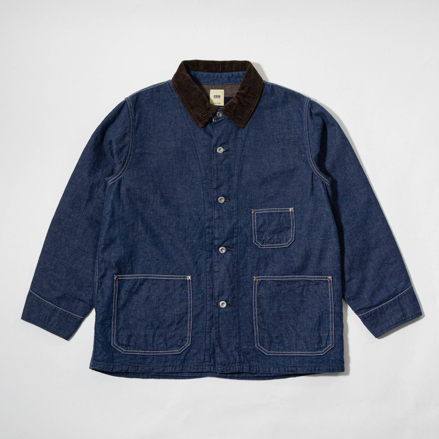 FOB FACTORY  F2456 DENIM CHORE JKT BLANKET LINER