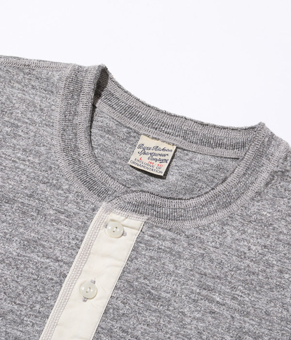 BUZZ RICKSON'S 短袖军事亨利领 T 恤“SLUB YARN HENLEY NECK T-SHIRT” BR79192