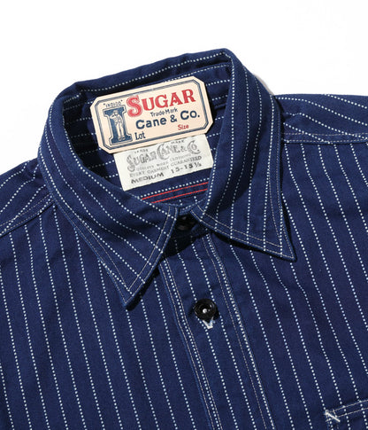 SUGAR CANE Wabash 条纹工作衬衫 SC25551A