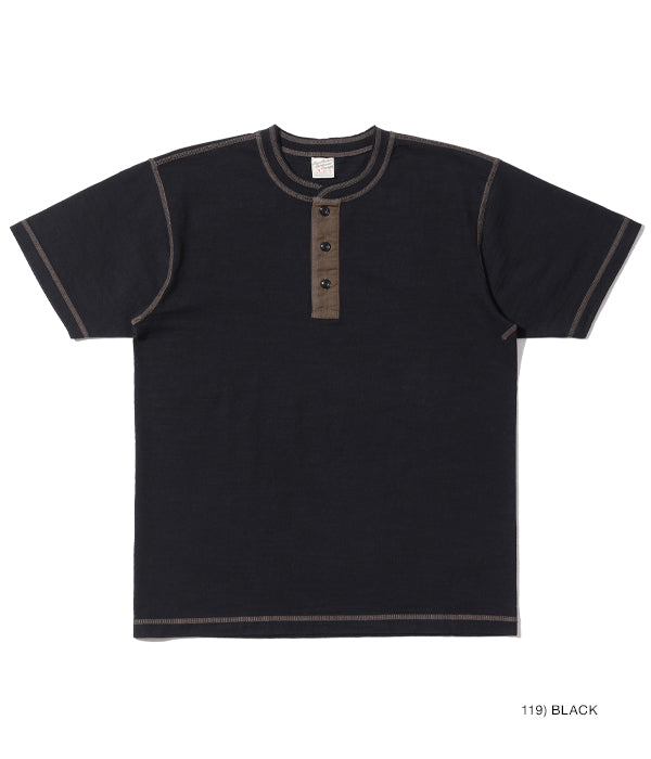 BUZZ RICKSON'S 短袖军事亨利领 T 恤“SLUB YARN HENLEY NECK T-SHIRT” BR79192