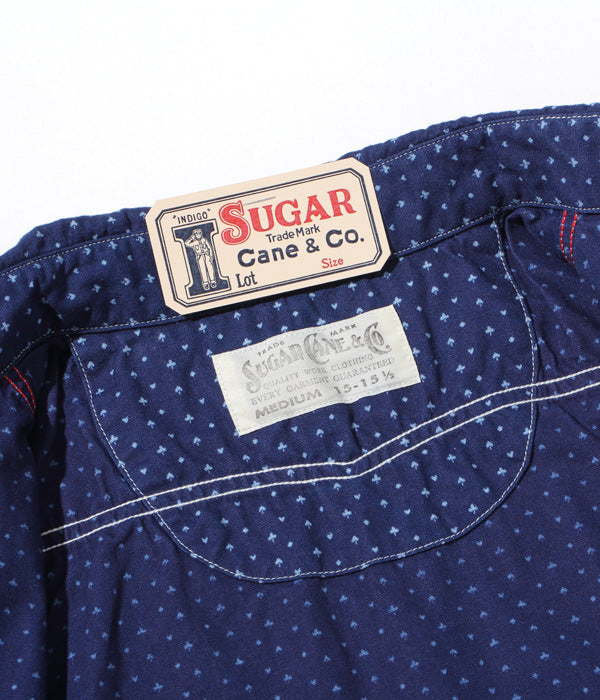 SUGAR CANE 4.5oz Indigo Casino Stripe Work Shirt SC38702 [New for Spring/Summer 2024]