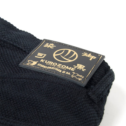 STUDIO D'ARTISAN Kyoto Black Montsuki Dyed Sashiko Jeans 1877