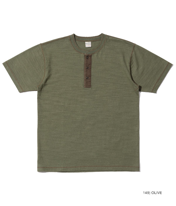 BUZZ RICKSON'S バズリクソンズ  半袖ミリタリー・ヘンリーネックTシャツ　“SLUB YARN HENLEY NECK T-SHIRT” BR79192