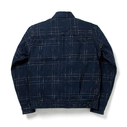 STUDIO D'ARTISAN D'artisan Disordered Kasuri Denim Jacket D4574