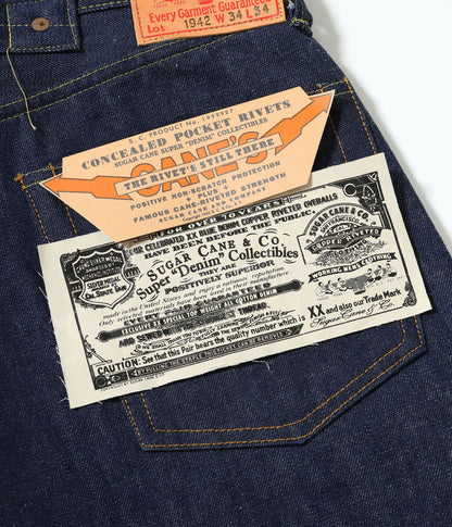 SUGAR CANE シュガーケイン  Lot No. SC49005 / SUGAR CANE Super “Denim” Collectibles #05 14.25oz. BLUE DENIM WAIST OVERALLS “1942” MODEL