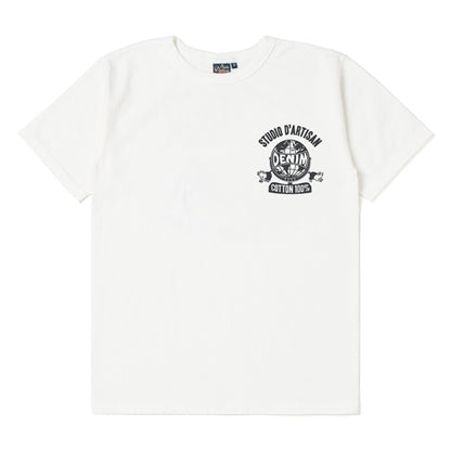 STUDIO D'ARTISAN D'artisan loop-knit printed T-shirt [8146A]