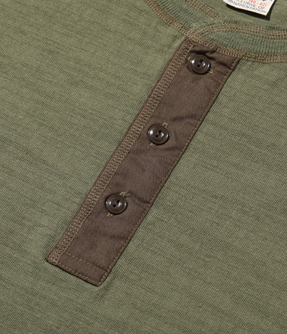 BUZZ RICKSON'S Buzz Rickson's short-sleeved military Henley neck T-shirt "SLUB YARN HENLEY NECK T-SHIRT" BR79192