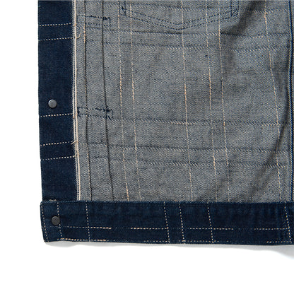 STUDIO D'ARTISAN D'artisan Disordered Kasuri Denim Jacket D4574