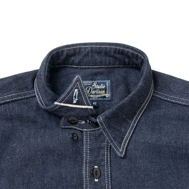 STUDIO D'ARTISAN D'artisan denim short-sleeve work shirt [5333B-S]