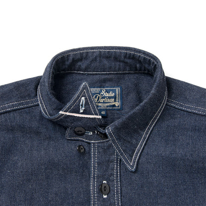 STUDIO D'ARTISAN D'artisan denim short-sleeve work shirt [5333B-S]