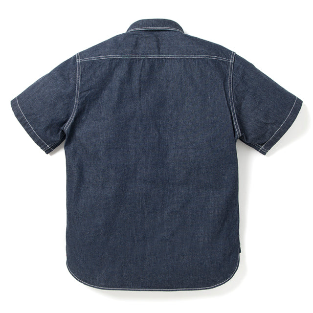 STUDIO D'ARTISAN D'artisan denim short-sleeve work shirt [5333B-S]