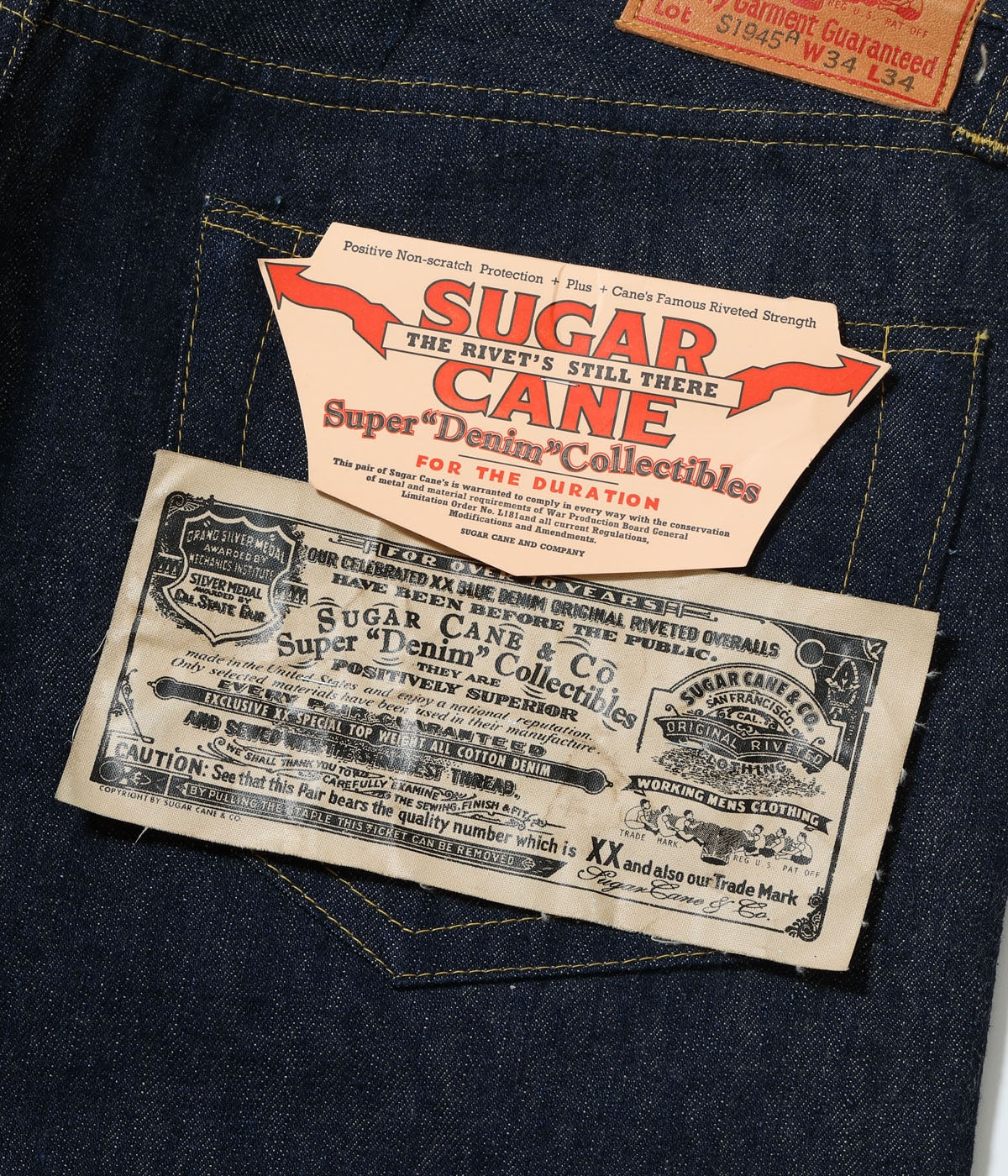 SUGAR CANE シュガーケイン Lot No. SC49001 / SUGAR CANE Super “Denim” Collectibles #01 14oz. BLUE DENIM WAIST OVERALLS “S1945” MODEL