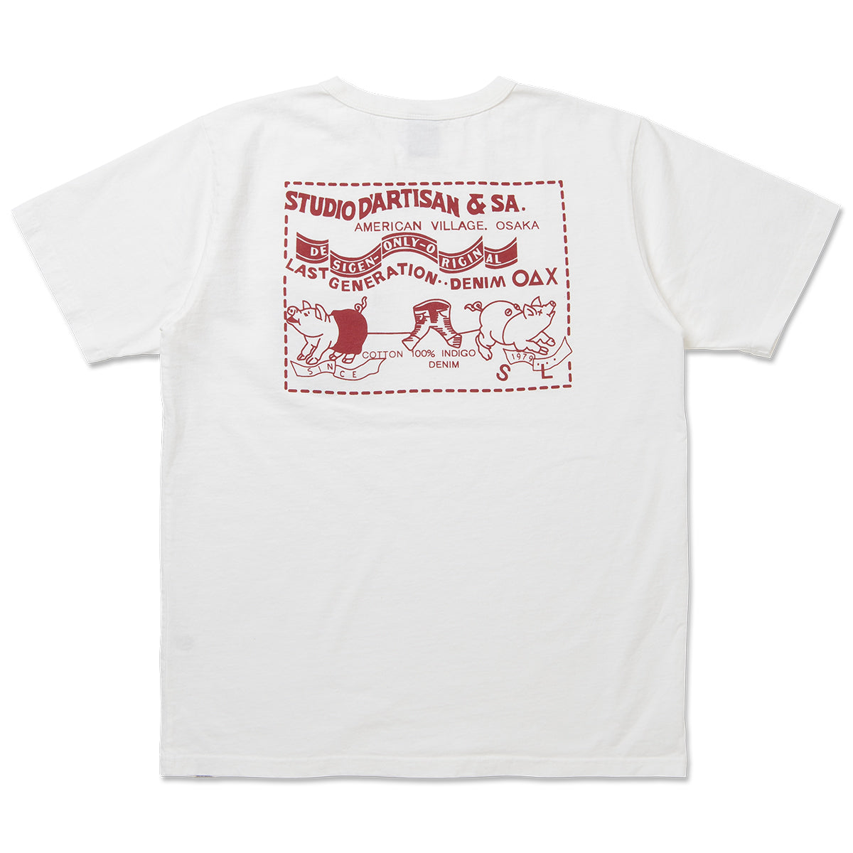 STUDIO D’ARTISAN ダルチザン デニムポケットプリントTシャツ【8214A】