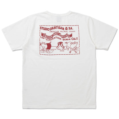 STUDIO D’ARTISAN ダルチザン デニムポケットプリントTシャツ【8214A】
