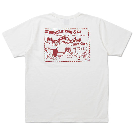 STUDIO D’ARTISAN ダルチザン デニムポケットプリントTシャツ【8214A】