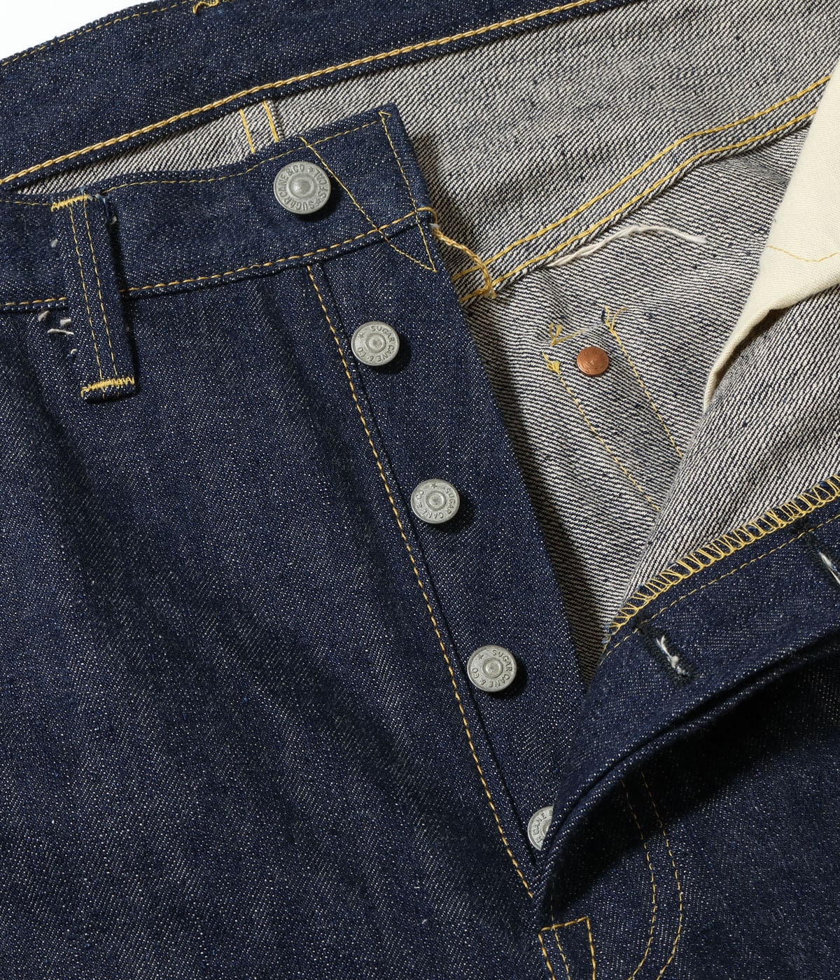 SUGAR CANE シュガーケイン Lot No. SC49001 / SUGAR CANE Super “Denim” Collectibles #01 14oz. BLUE DENIM WAIST OVERALLS “S1945” MODEL