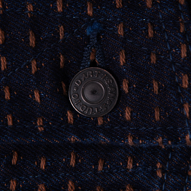 STUDIO D’ARTISAN ダルチザン 柿渋刺し子デニムジャケット【D4608】