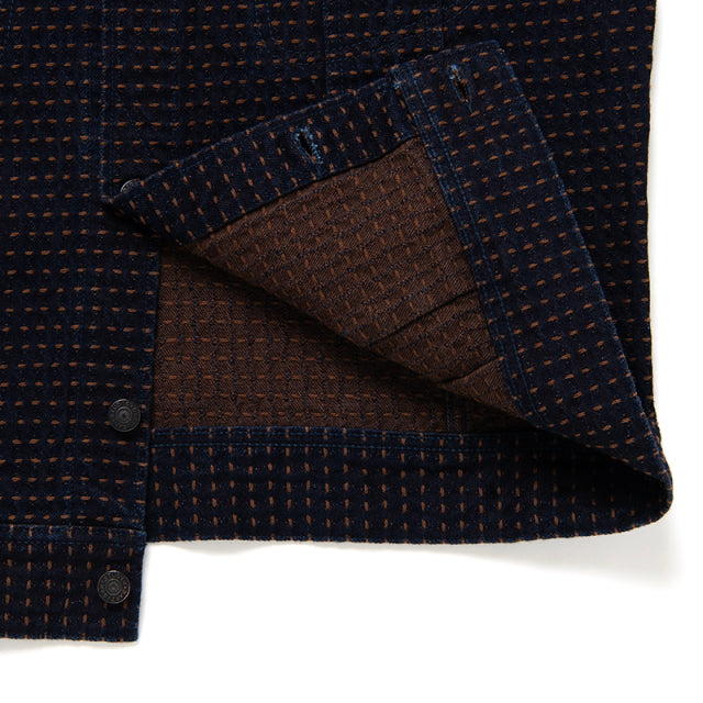 STUDIO D’ARTISAN ダルチザン 柿渋刺し子デニムジャケット【D4608】