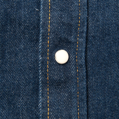 STUDIO D'ARTISAN 12.8oz Indigo Denim Western Shirt D5701