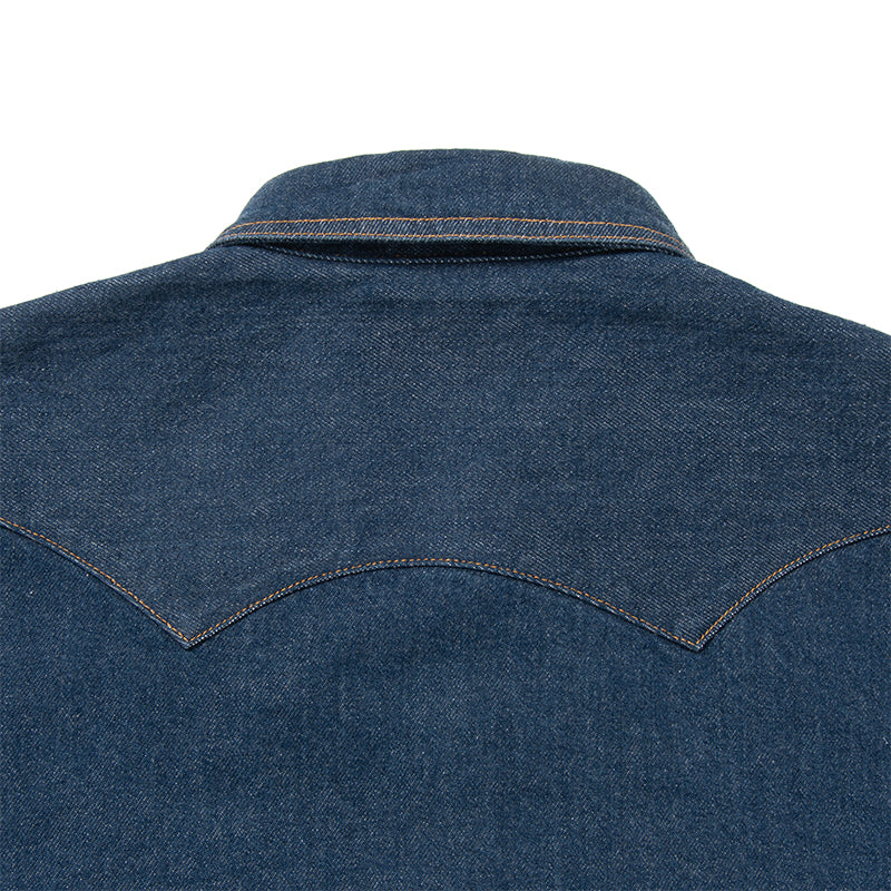 STUDIO D'ARTISAN 12.8oz Indigo Denim Western Shirt D5701