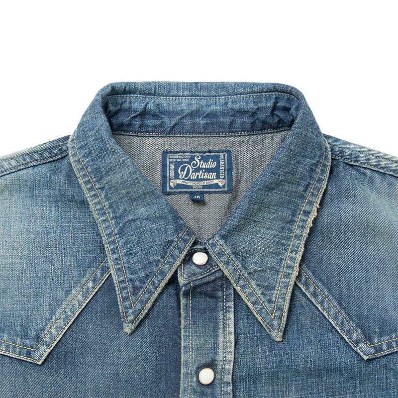 STUDIO D'ARTISAN D'artisan USED Crazy Denim Shirt D5704