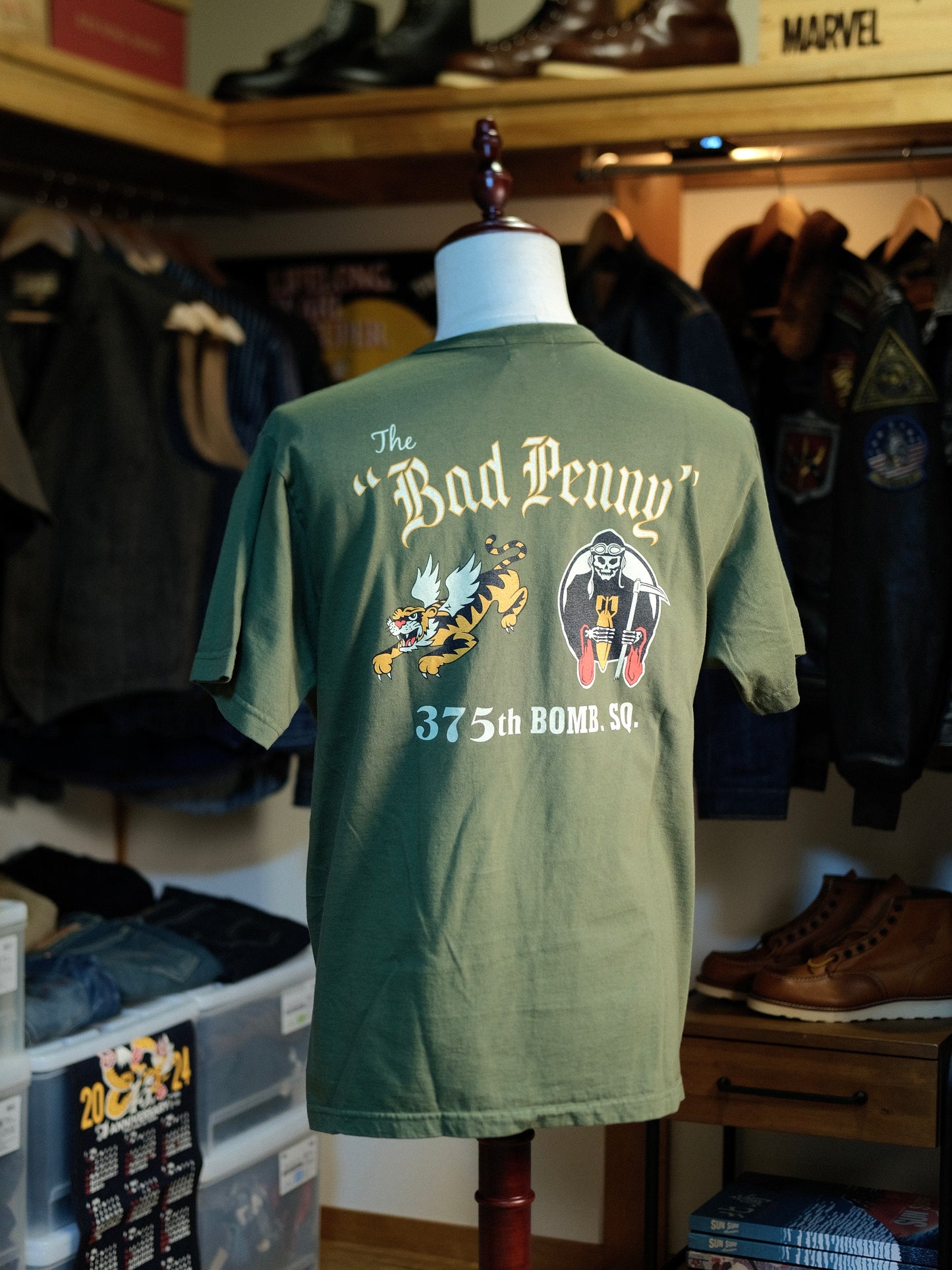 BUZZ RICKSON'S バズリクソンズ  Lot No. BR79346 BUZZ RICKSON'S バズリクソンズ S/S T-SHIRT 半袖 Tシャツ 375th BOMB. SQ.