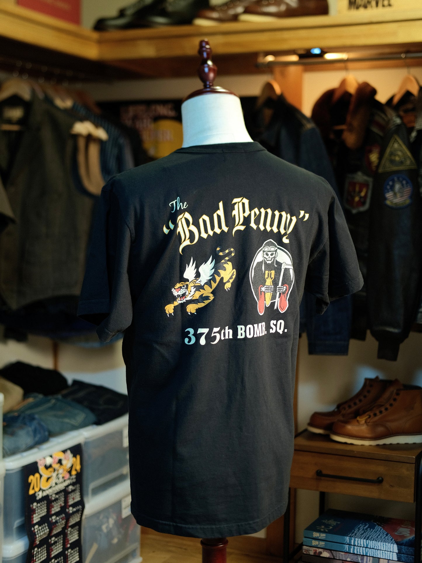 BUZZ RICKSON'S バズリクソンズ  Lot No. BR79346 BUZZ RICKSON'S バズリクソンズ S/S T-SHIRT 半袖 Tシャツ 375th BOMB. SQ.