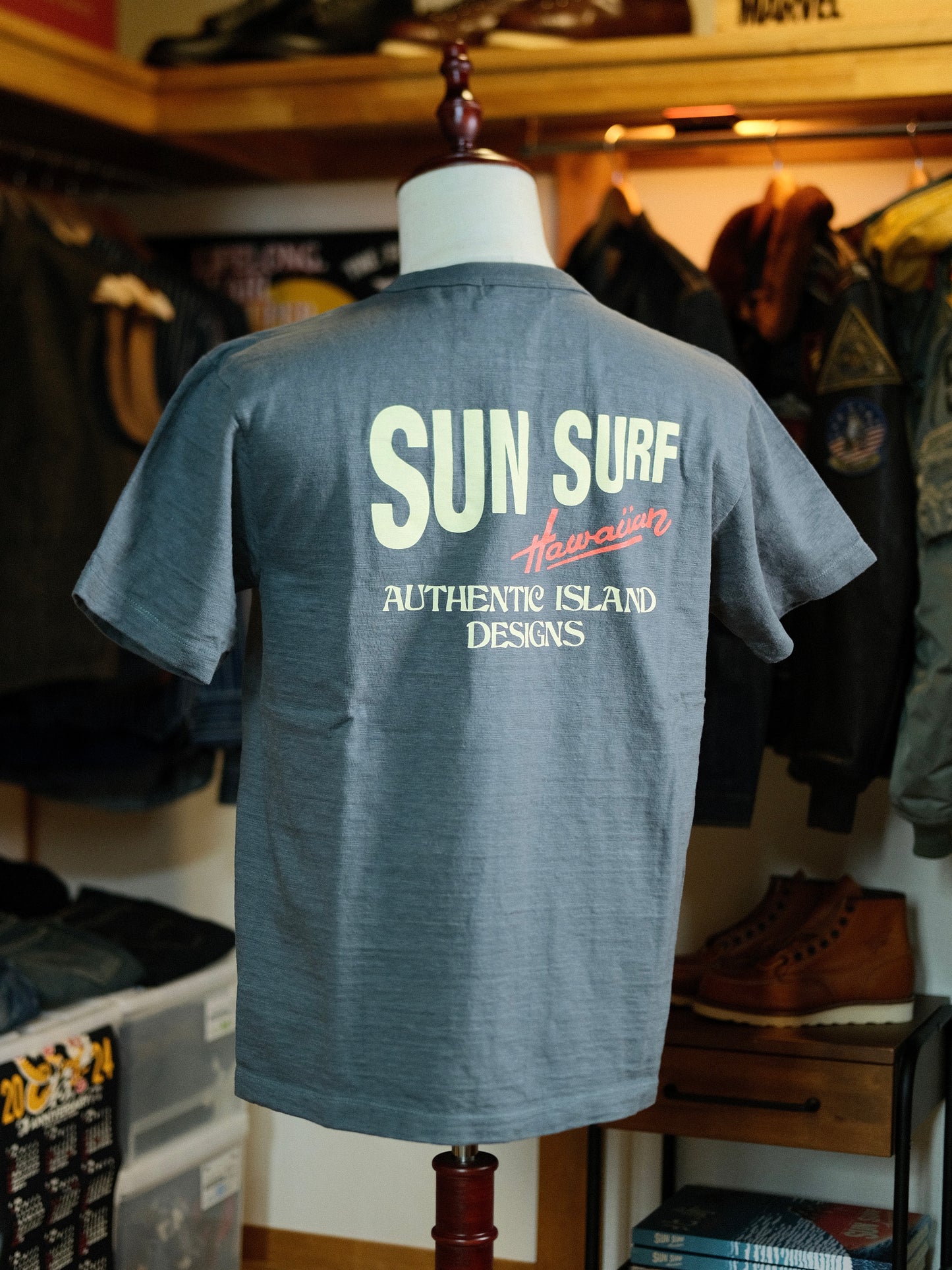 SUN SURF サンサーフ スラブヤーン 半袖 プリント Tシャツ ロゴ SS79378