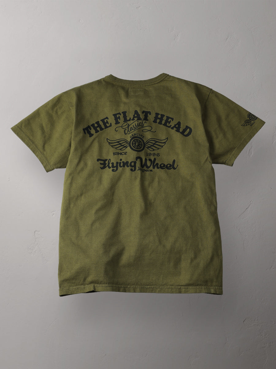 THE FLAT HEAD フラットヘッド 3本針の1本外し Tシャツ FN-THC-043