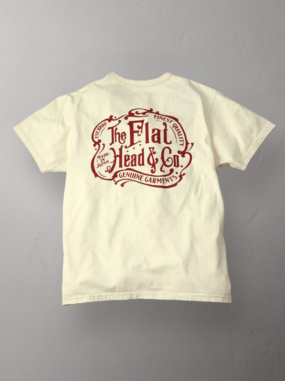 THE FLAT HEAD フラットヘッド 3本針の1本外し Tシャツ FN-THC-044