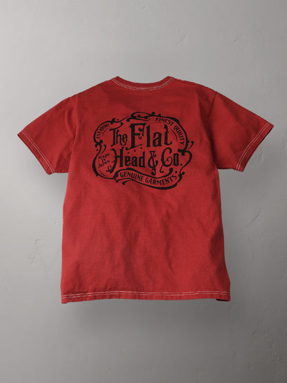 THE FLAT HEAD フラットヘッド 3本針の1本外し Tシャツ FN-THC-044