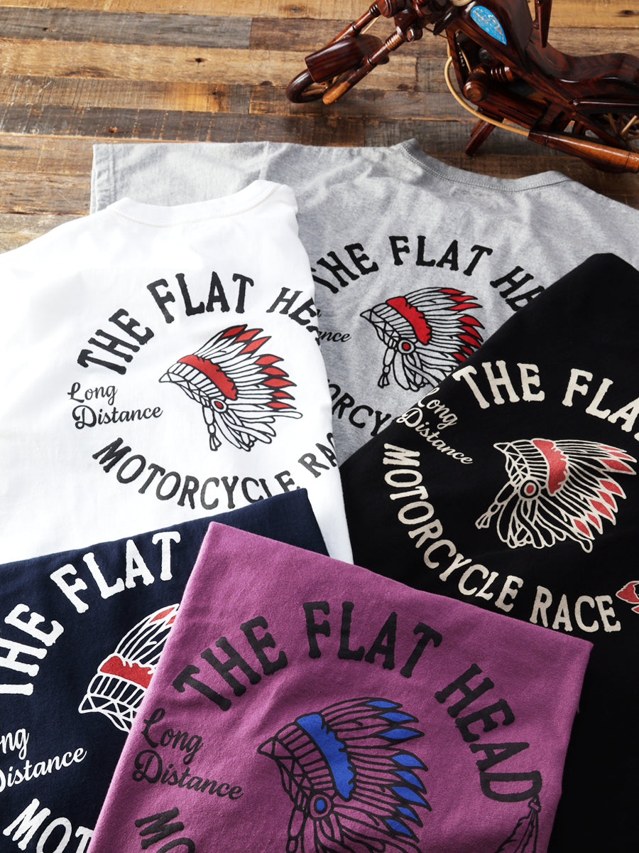 THE FLAT HEAD フラットヘッド 3本針の1本外し Tシャツ FN-THC-048