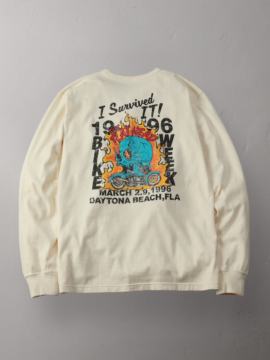 THE FLAT HEAD フラットヘッド 吊り生地 双糸 ロングスリーブTシャツ FN-TML-103