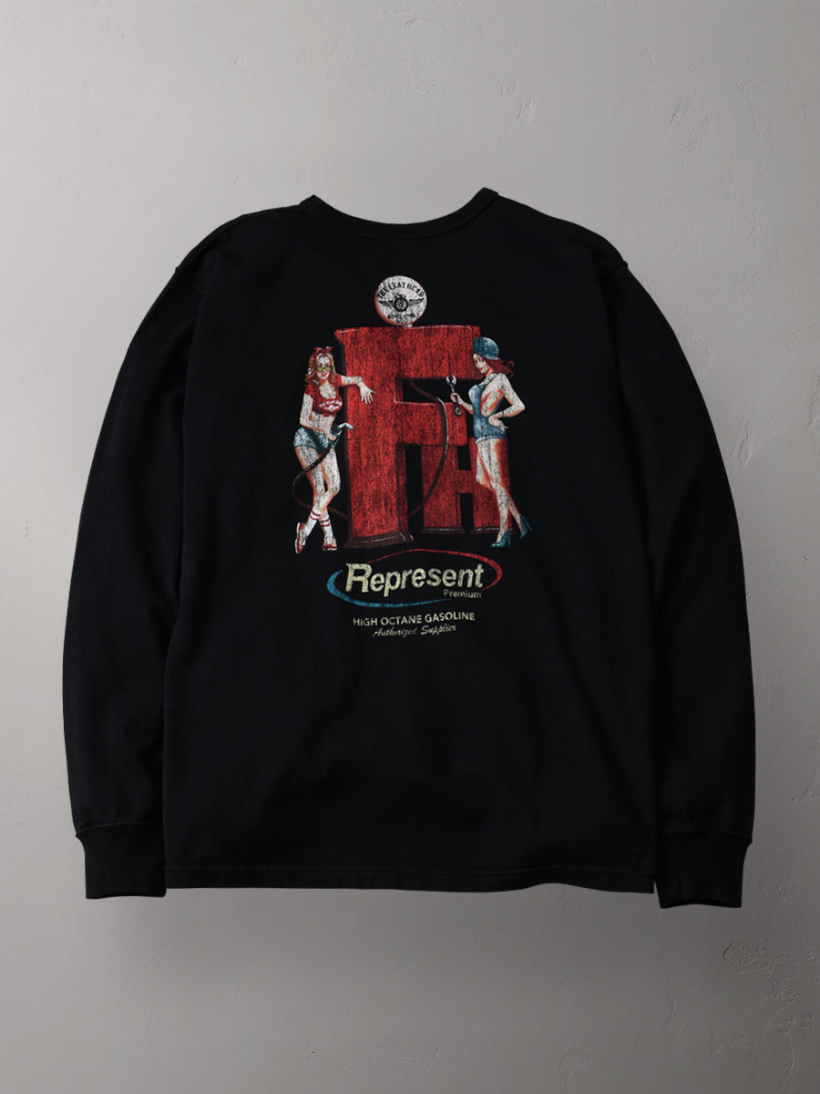 THE FLAT HEAD フラットヘッド 吊り生地 双糸 ロングスリーブTシャツ FN-TML-104