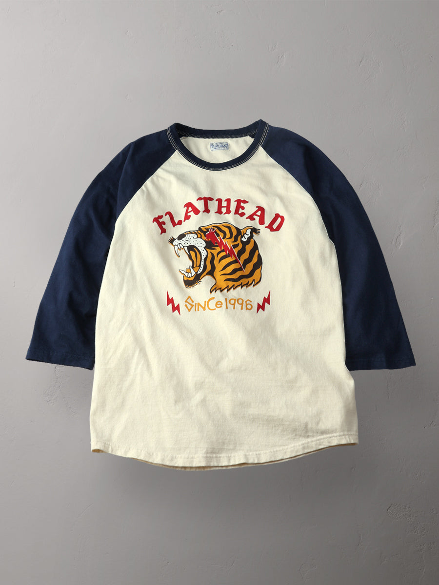 THE FLAT HEAD フラットヘッド ラグラン 七分袖 Tシャツ FN-TSRB-002