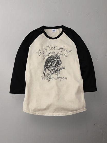 THE FLAT HEAD フラットヘッド ラグラン 七分袖 Tシャツ FN-TSRB-004