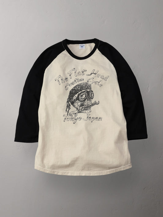 THE FLAT HEAD フラットヘッド ラグラン 七分袖 Tシャツ FN-TSRB-004