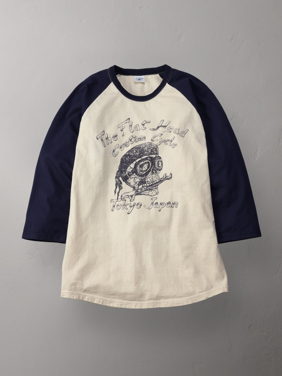 THE FLAT HEAD フラットヘッド ラグラン 七分袖 Tシャツ FN-TSRB-004