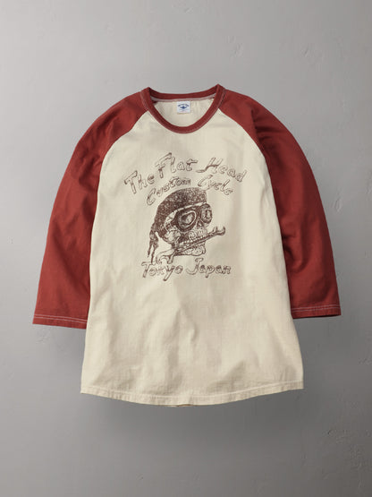 THE FLAT HEAD フラットヘッド ラグラン 七分袖 Tシャツ FN-TSRB-004
